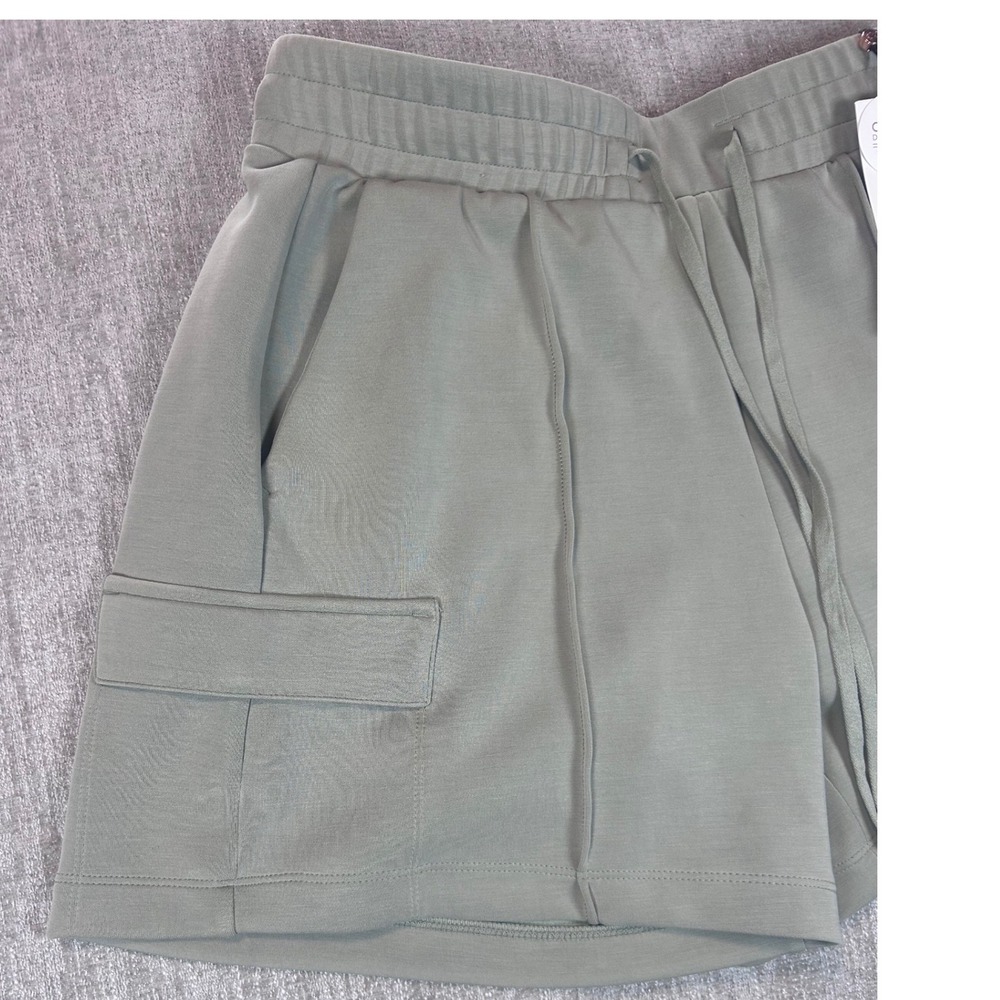 CALIA Womens Sandwash Scuba High-Rise 5" Inseam Shorts Sage Green Small NWT - Picture 2 of 7